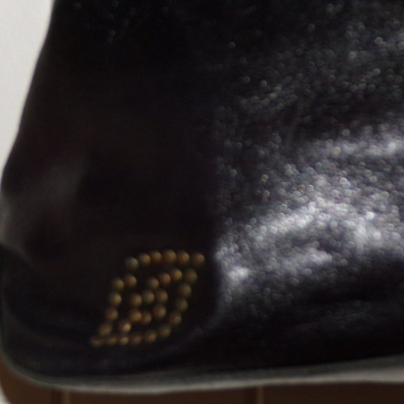 Betsey Johnson Handbag Leather Studded Black purse - Picture 14 of 15